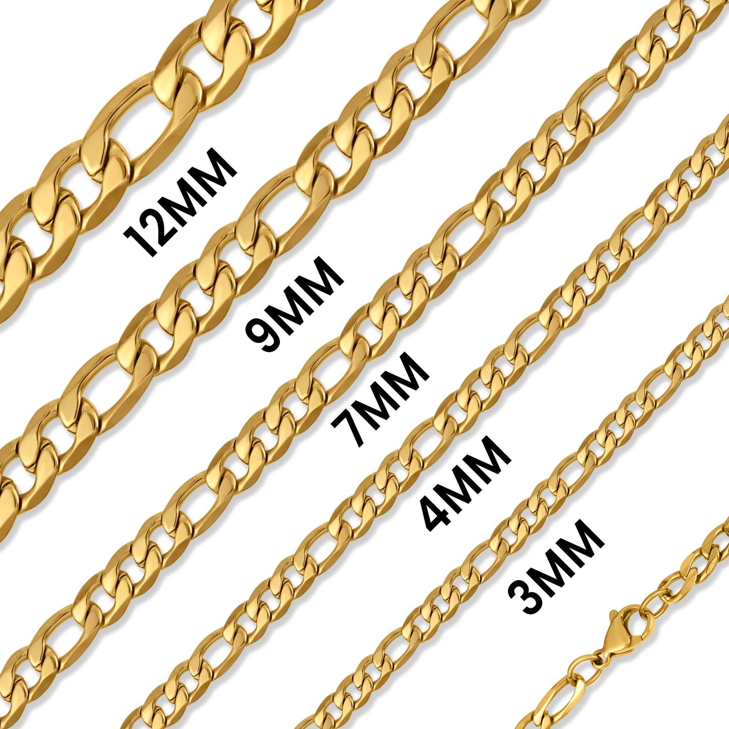 Figaro Chain Necklace 18" 3mm