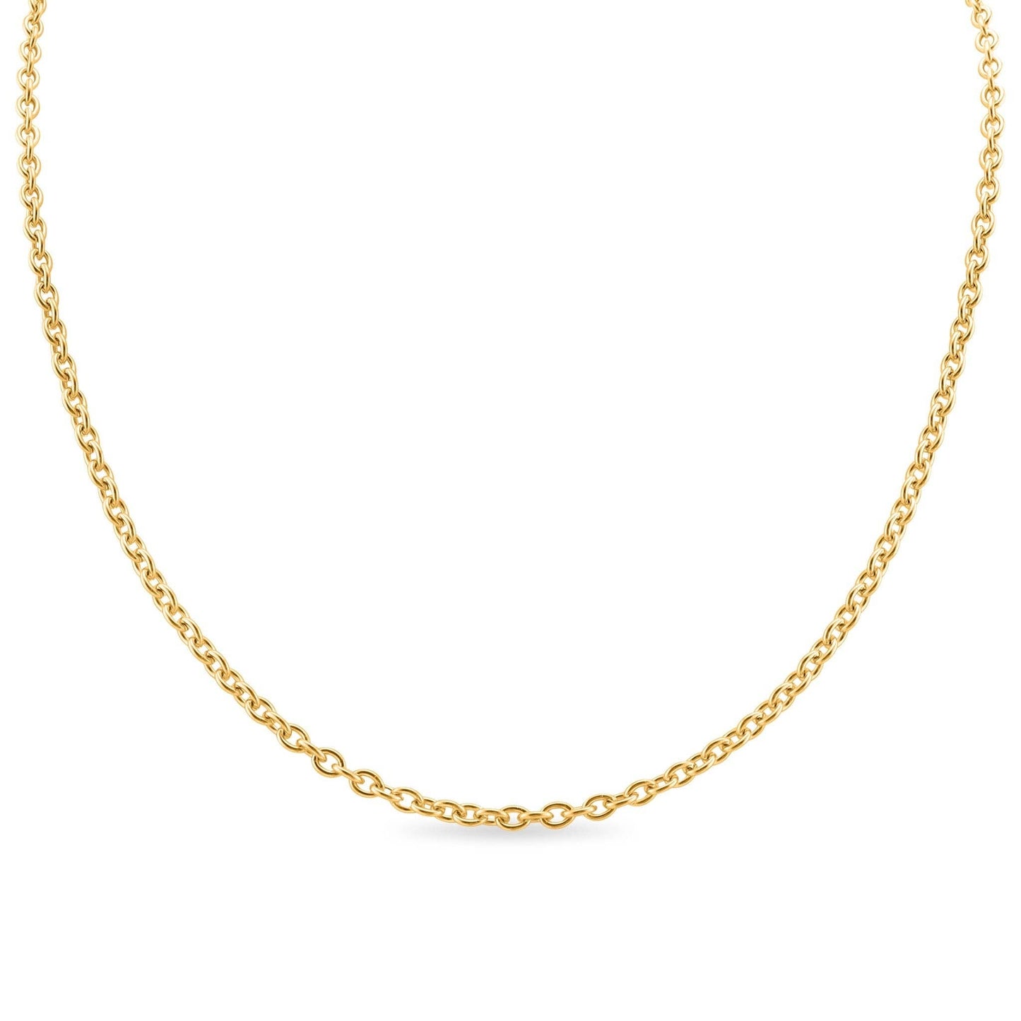 Gold 16" Stainless Steel Chain Necklace