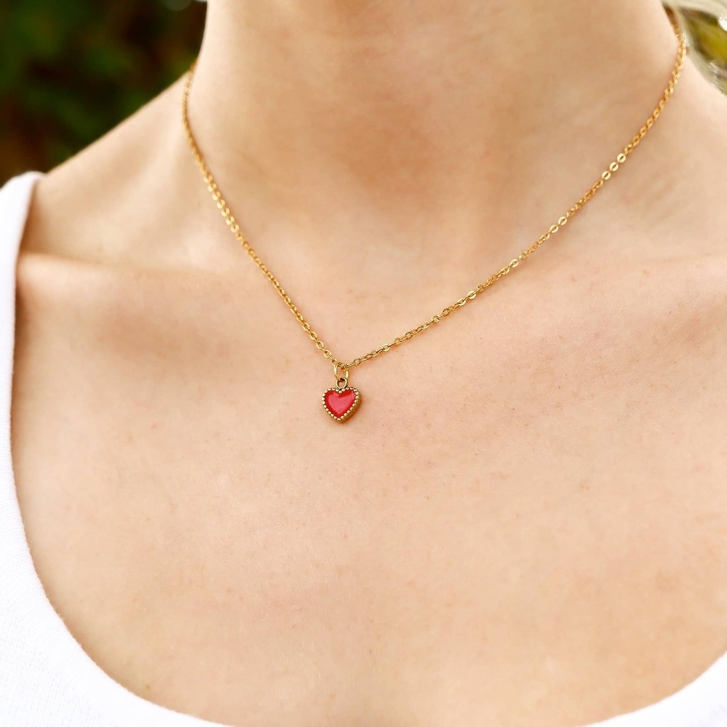 Gold 16" Stainless Steel Chain Necklace
