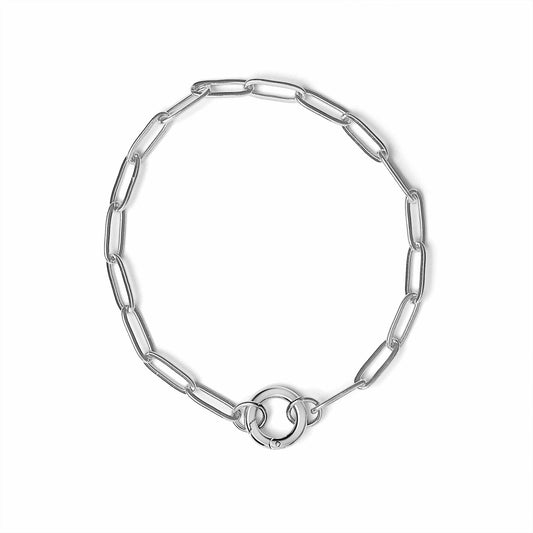 6.5" Paperclip Charm Keeper Bracelet