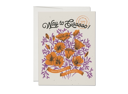 Way to Go congratulations greeting card