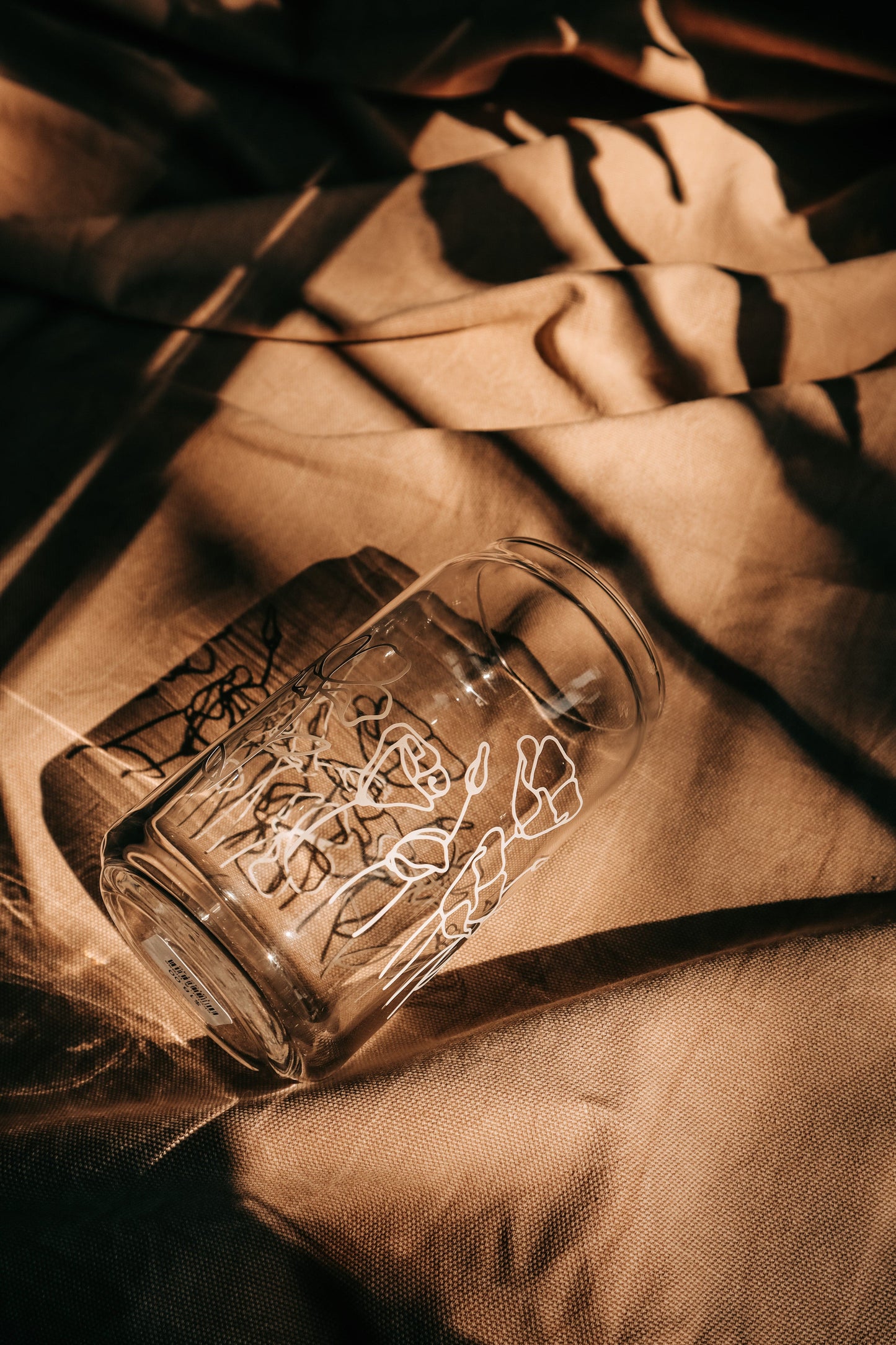 Poppy Garden Glass Can