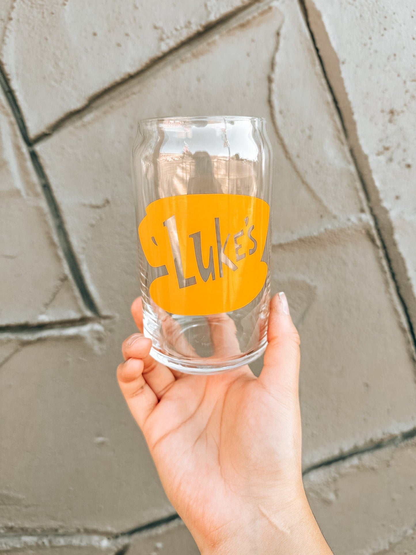 Luke's Diner Glass Can