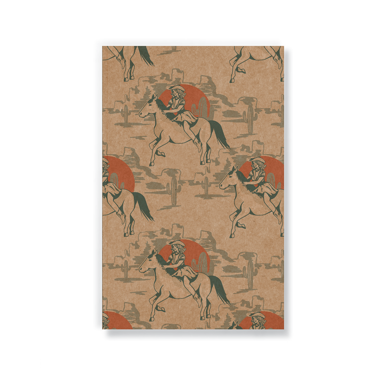Pretty Cowgirl Kraft Notebook