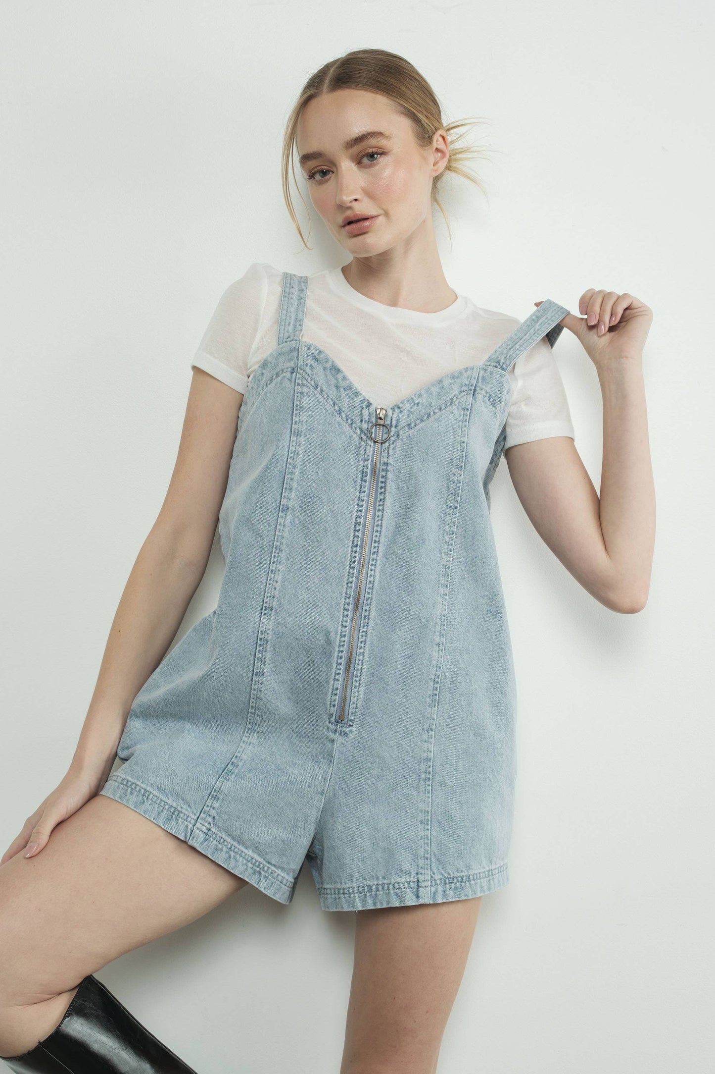 Sweetheart Zip Romper