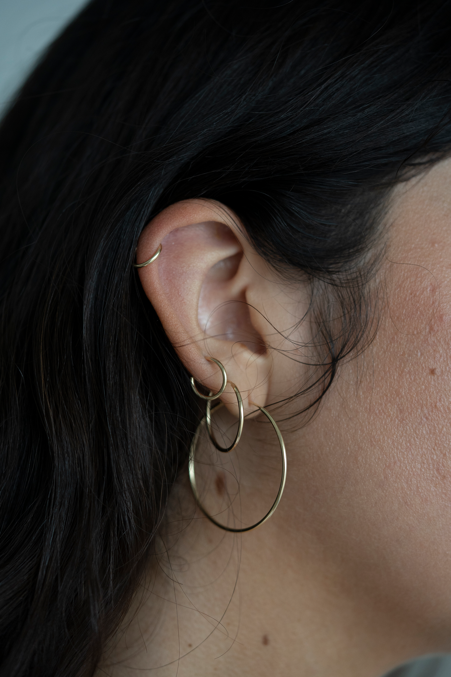 May Martin - Petite Hoops (Gold Colored 9mm)