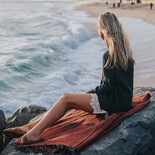 Rust Baja Thunderbird Mexican Blanket