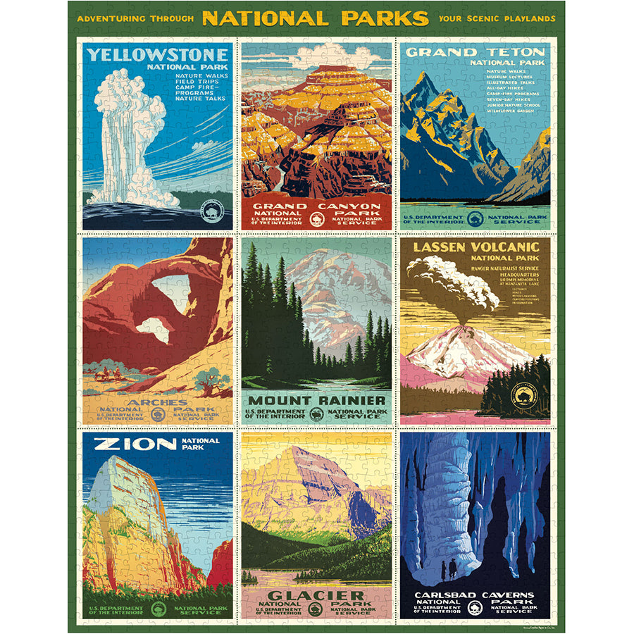 National Parks Posters 1,000 Piece Puzzle