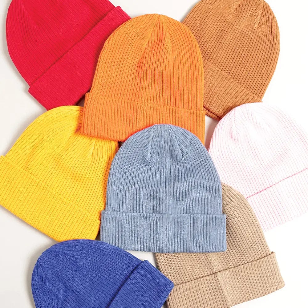 Gorros de punto de algodón dorado POS