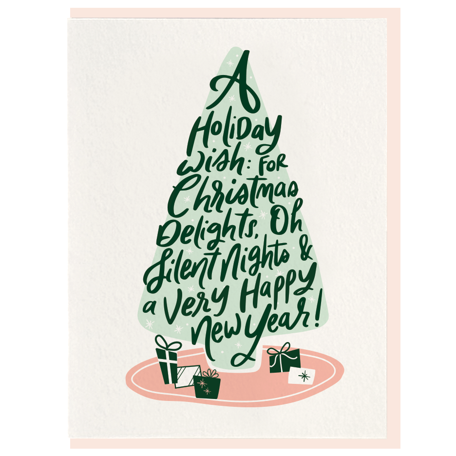 Deseo navideño - Tarjeta tipográfica