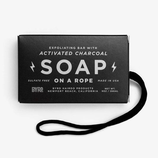 Soap on a Rope - Charcoal