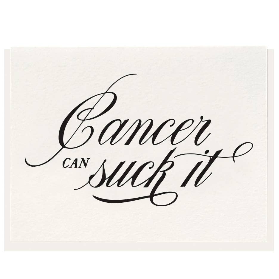 Cancer Sucks - Letterpress Greeting Card
