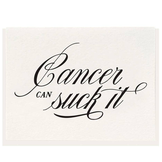 Cancer Sucks - Letterpress Greeting Card