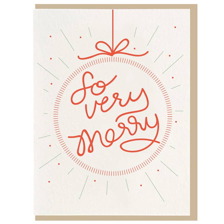 So Very Merry - Letterpress Card