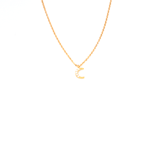 CZ Moon Necklace