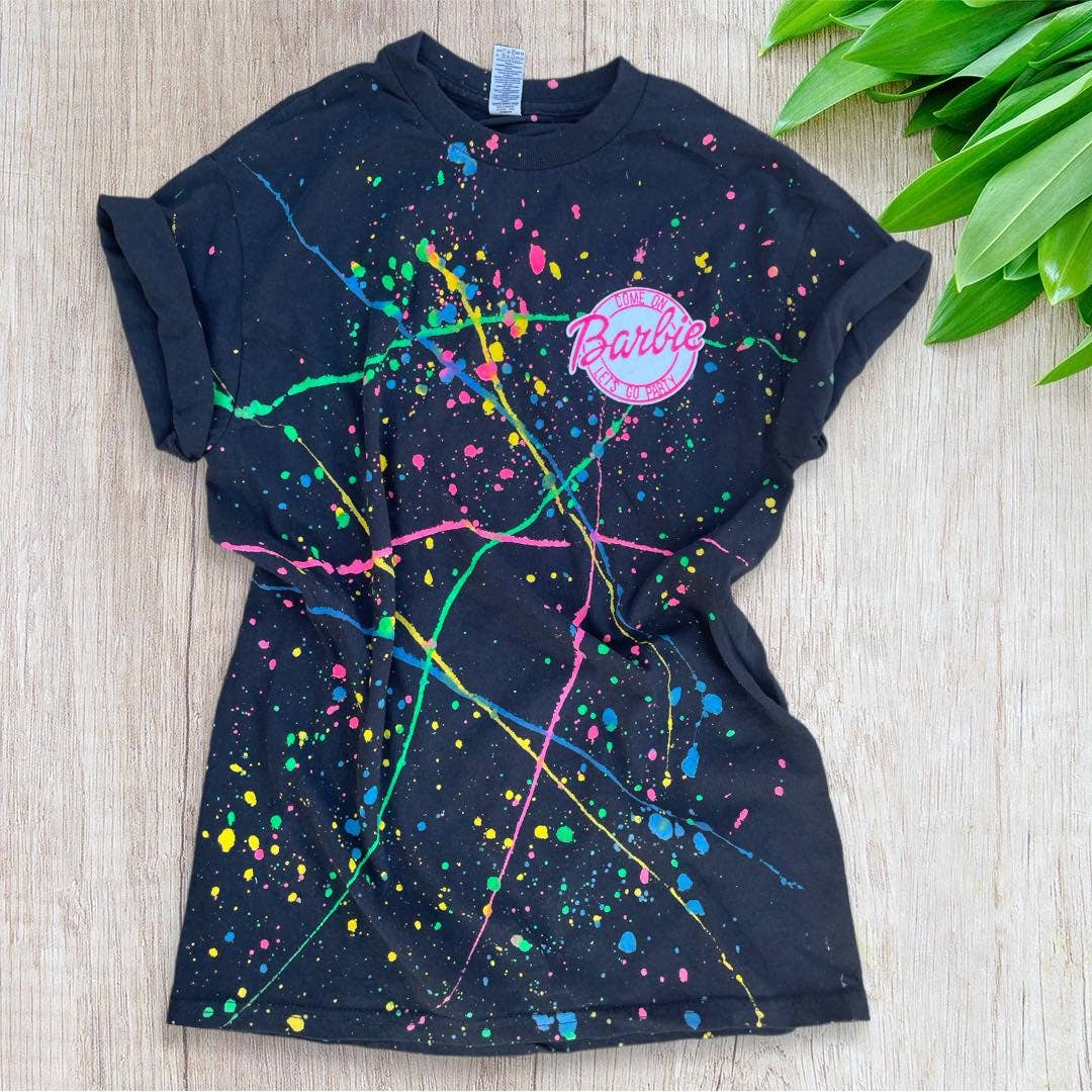 C'mon Barbie PATCHED Black Tee
