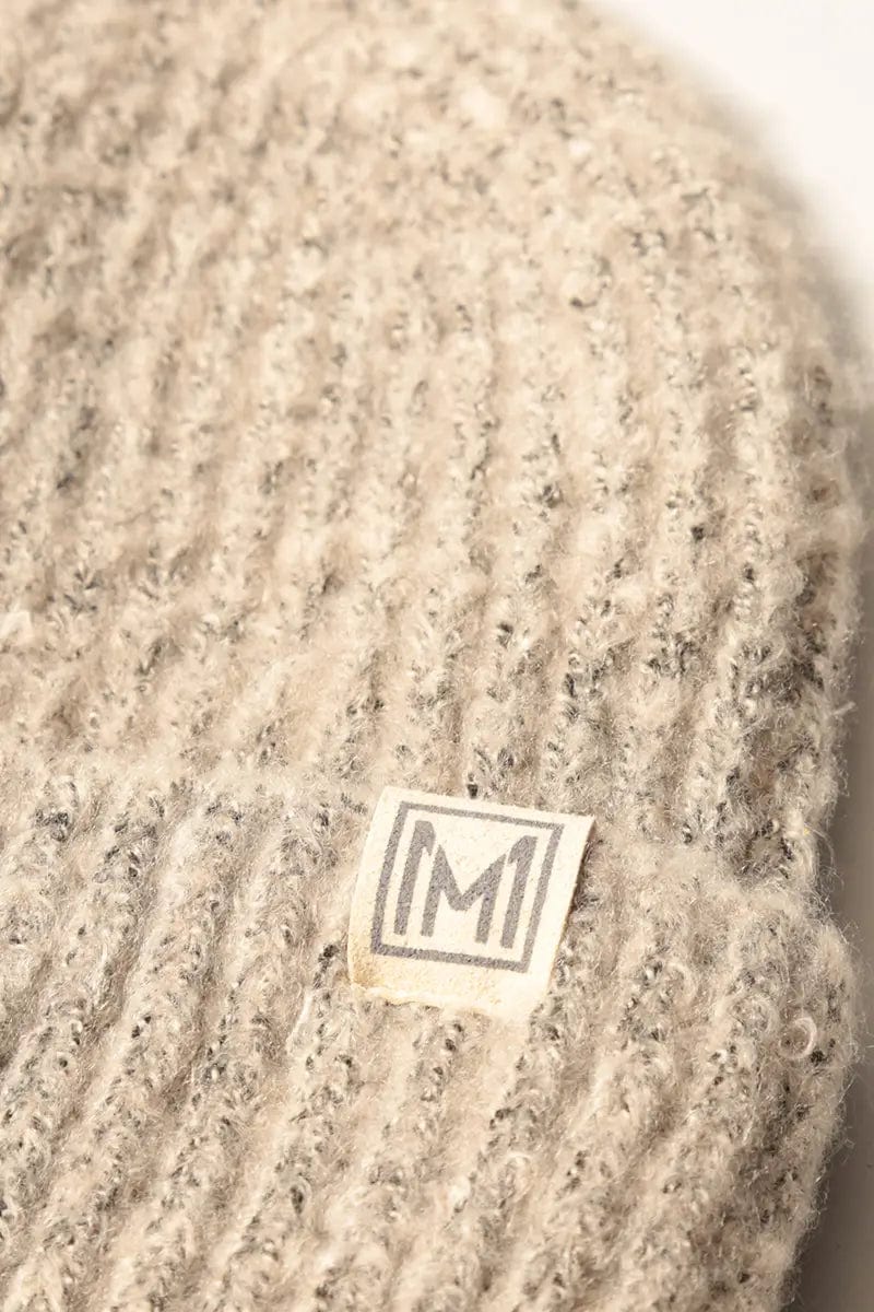 Light Grey Soft Ribbed Knit Beanie