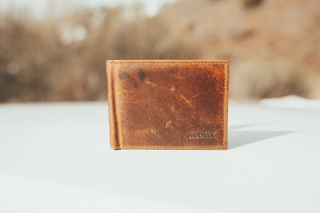 Bifold Leather Wallet Antique Brown