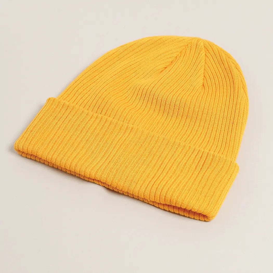 Gorros de punto de algodón dorado POS