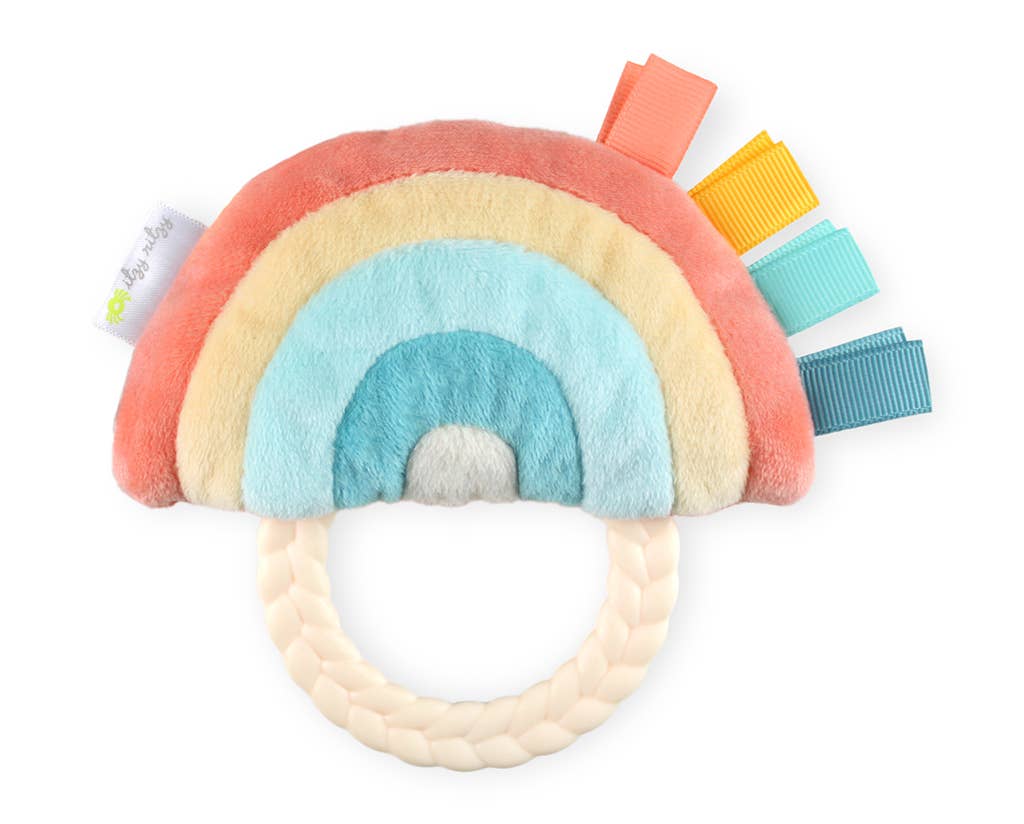 Rainbow Rattle Pal with Teether