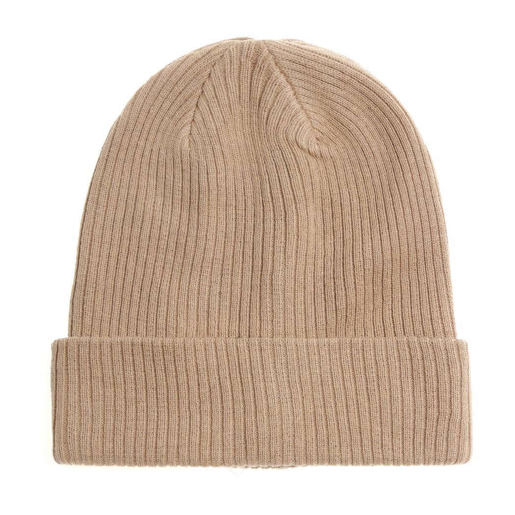 Khaki Cotton Knitted Beanies