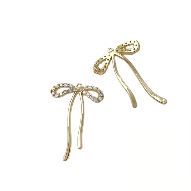 Whimsical Bow Charm -18K Gold Plated