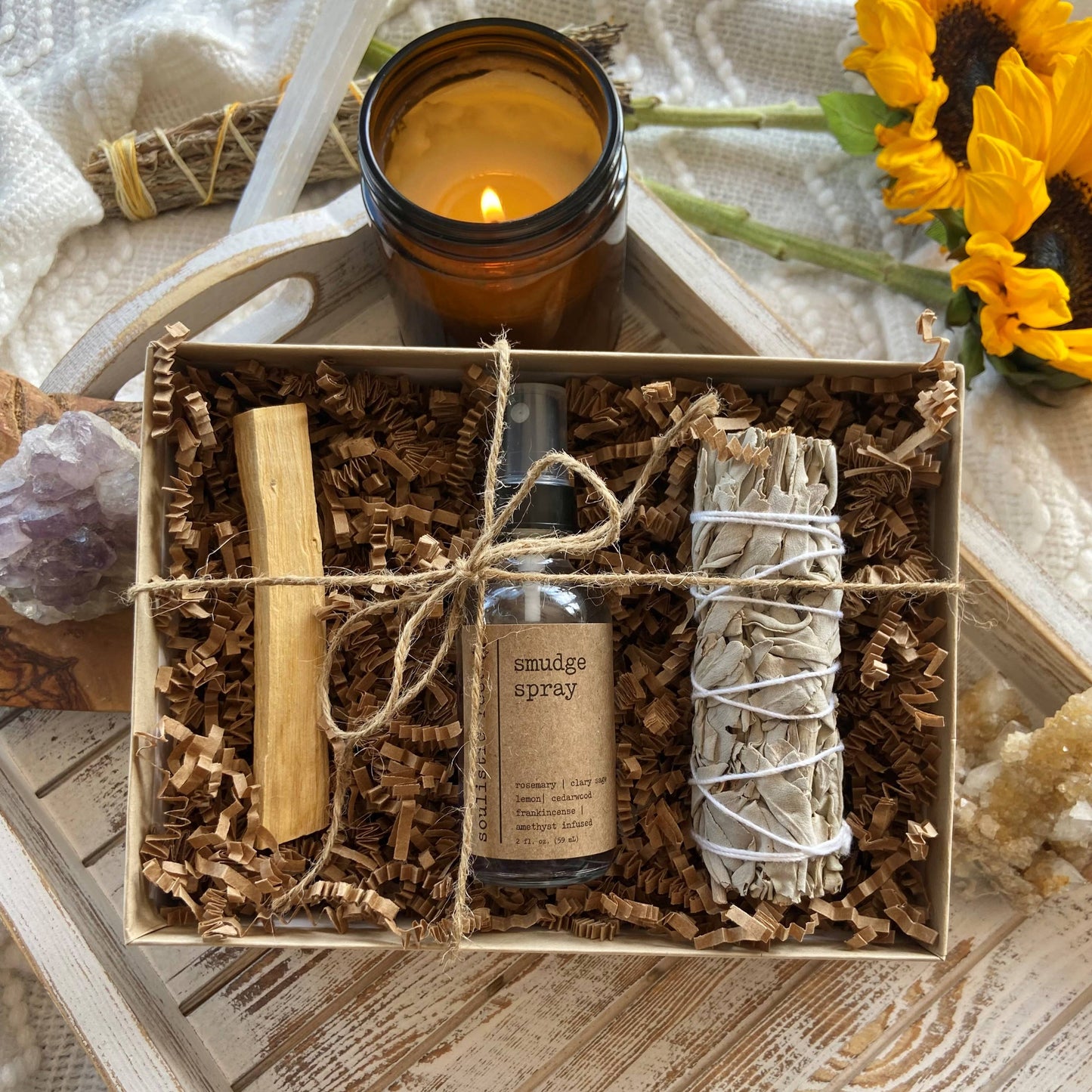 Essential Oils & Self Care Gifts - Smudge Bundle Gift Set