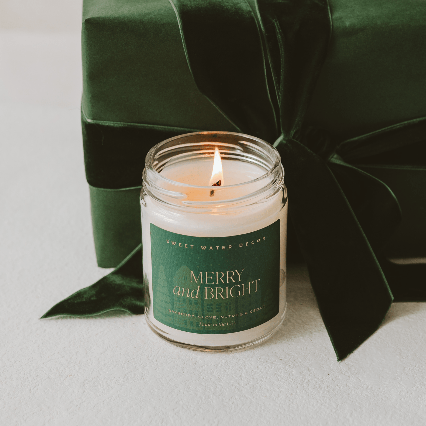 Merry & Bright 9 oz Soy Candle - Christmas Decor