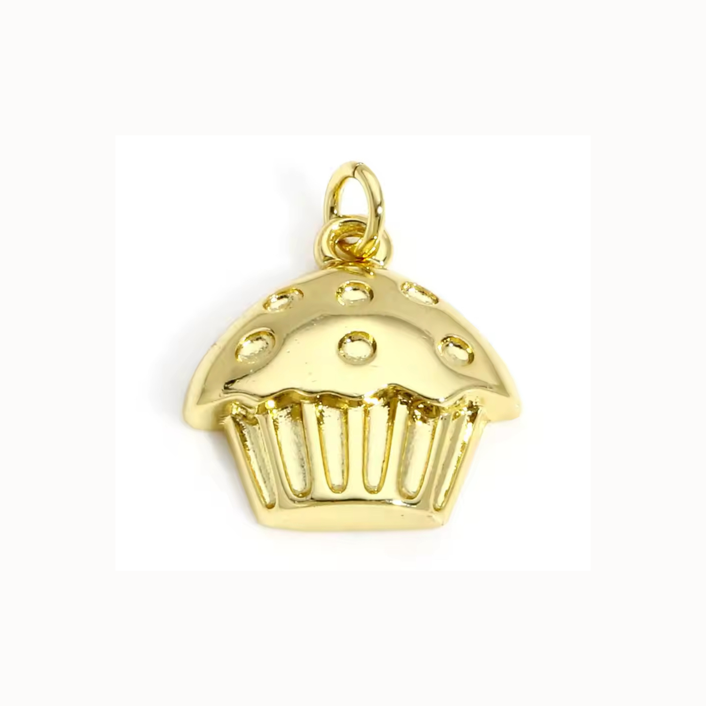 Cupcake Charm 14k Gold Filled