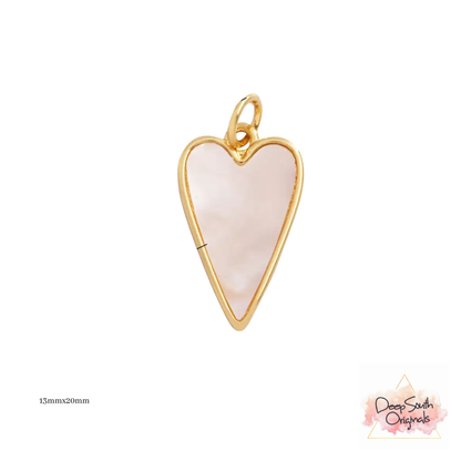 Shell Pearl Heart Gold Filled