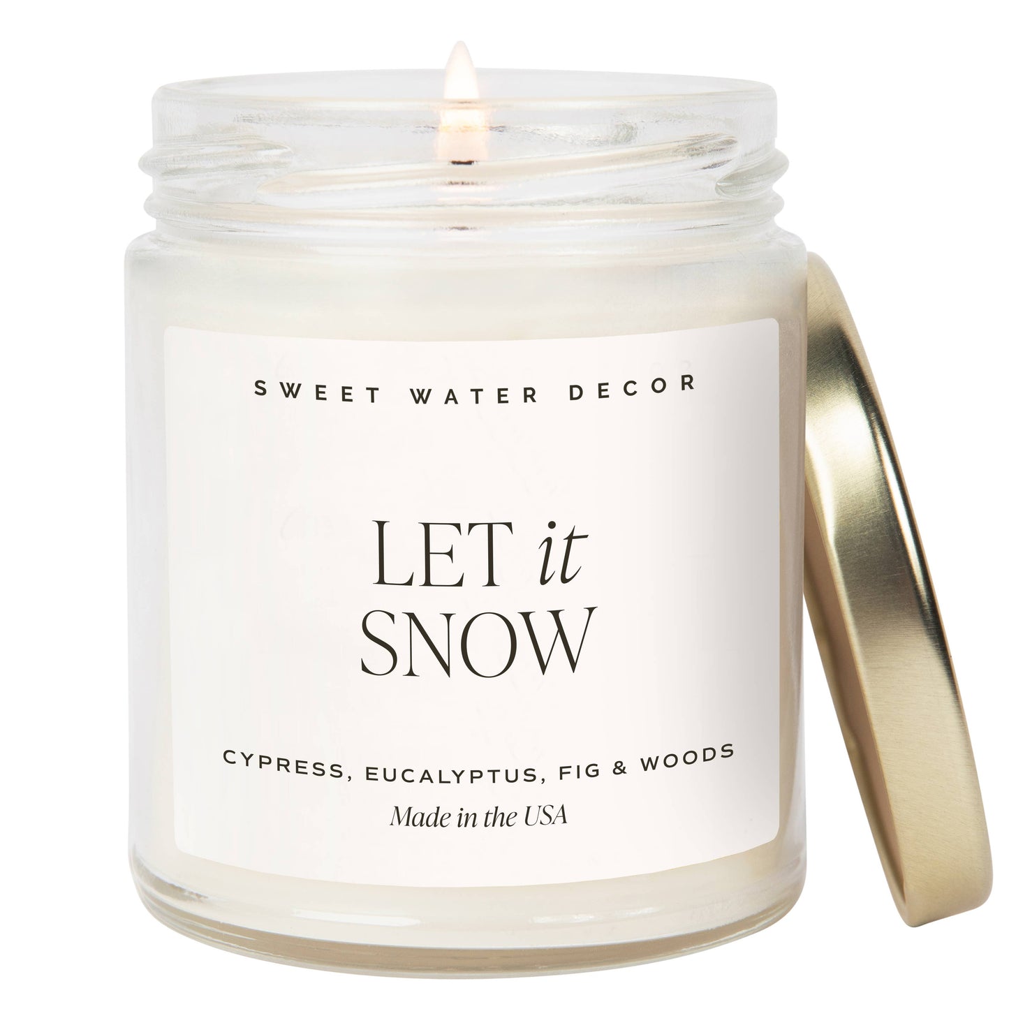 Let It Snow 9 oz Soy Candle - Christmas Decor & Gifts