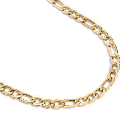 18K Gold Figaro Chain Necklace 18" / 3mm