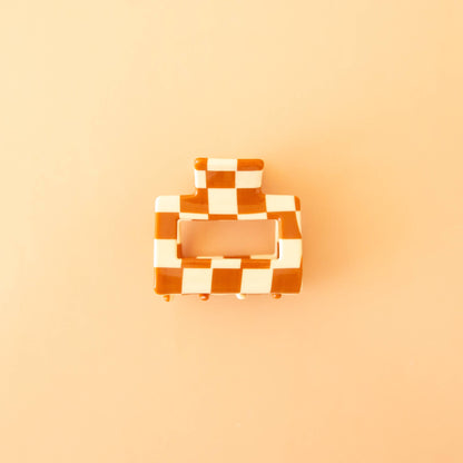 Checker Claw - Cognac & Ivory