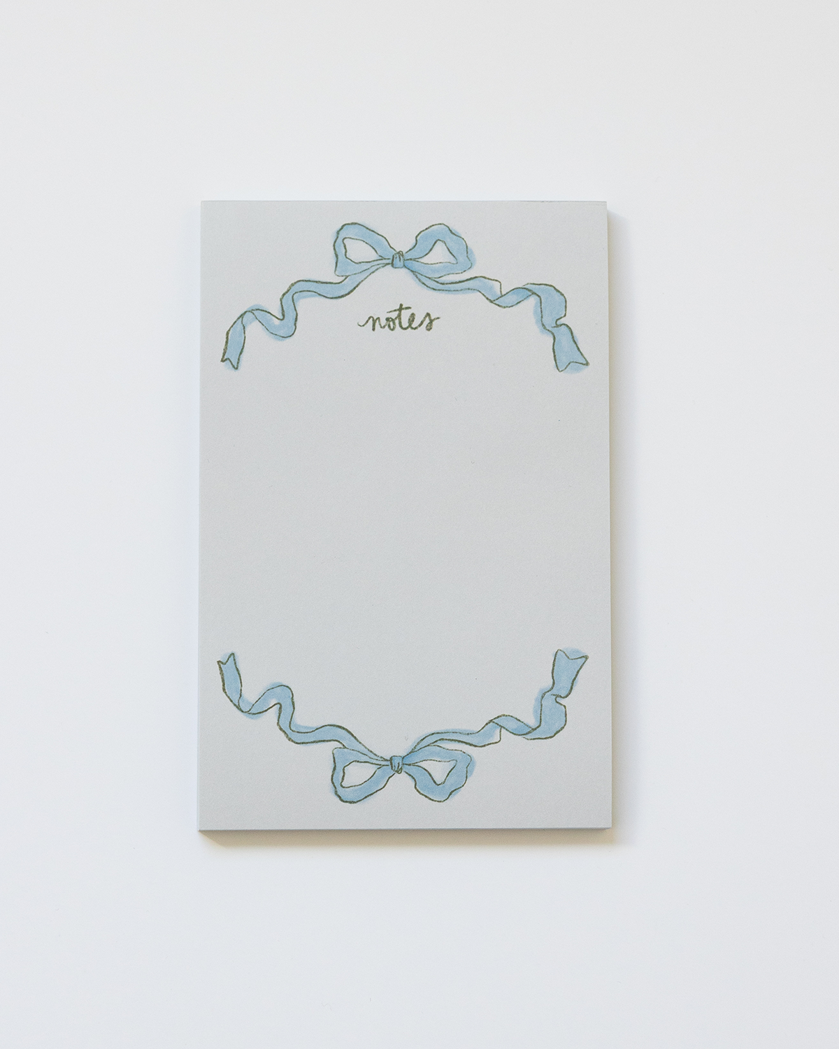 Blue Ribbon Bow Notepad