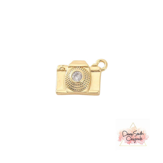 Camera Charm  Gold Filled