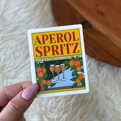 "Aperol Spritz" Vintage Poster Sticker