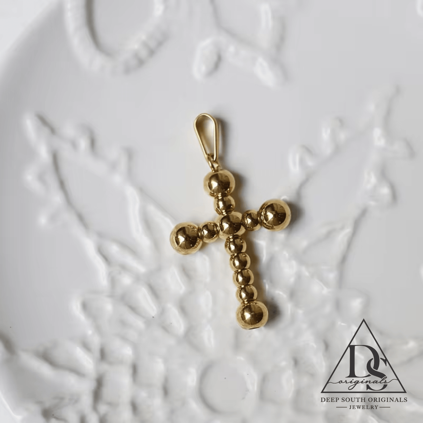 Beaded Cross Charm