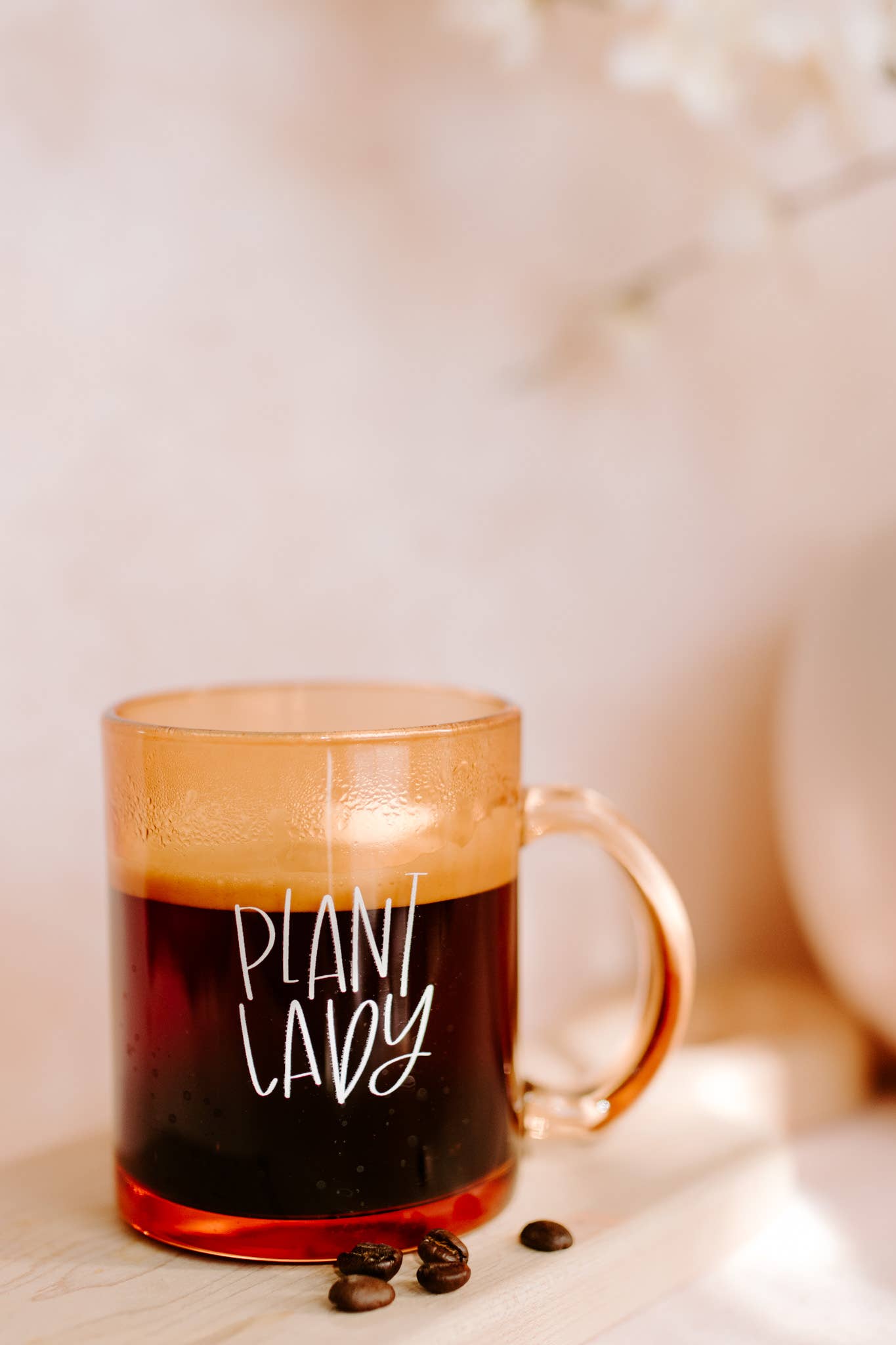 Plant Lady Glass Mug: 14 oz