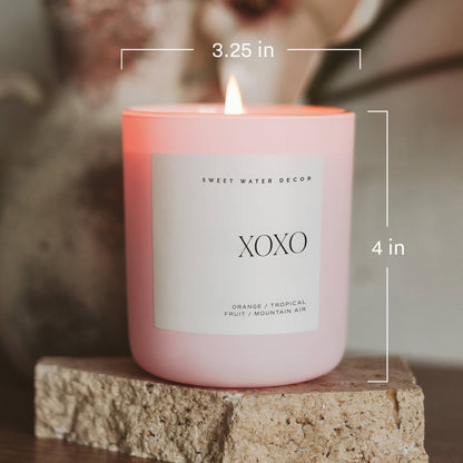 XOXO 15 oz Soy Candle, Matte Jar - Valentine's Day