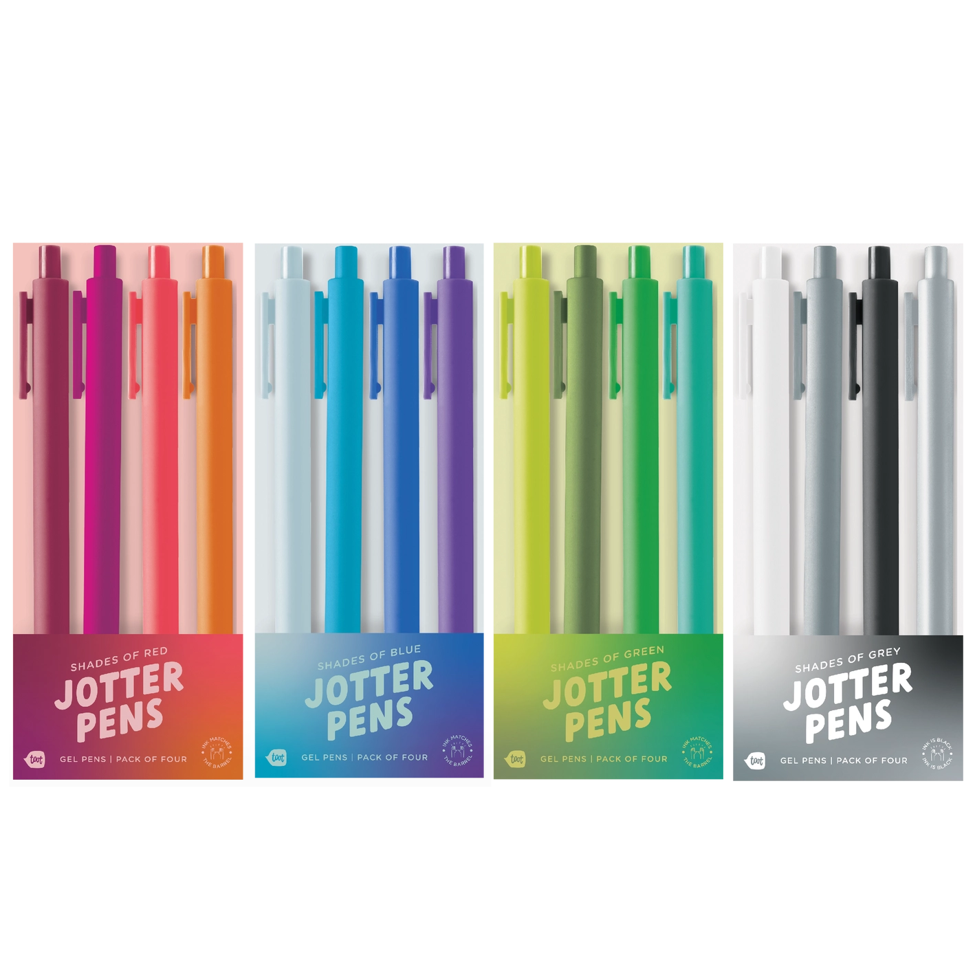 Shades of Green Gradient Jotter Sets