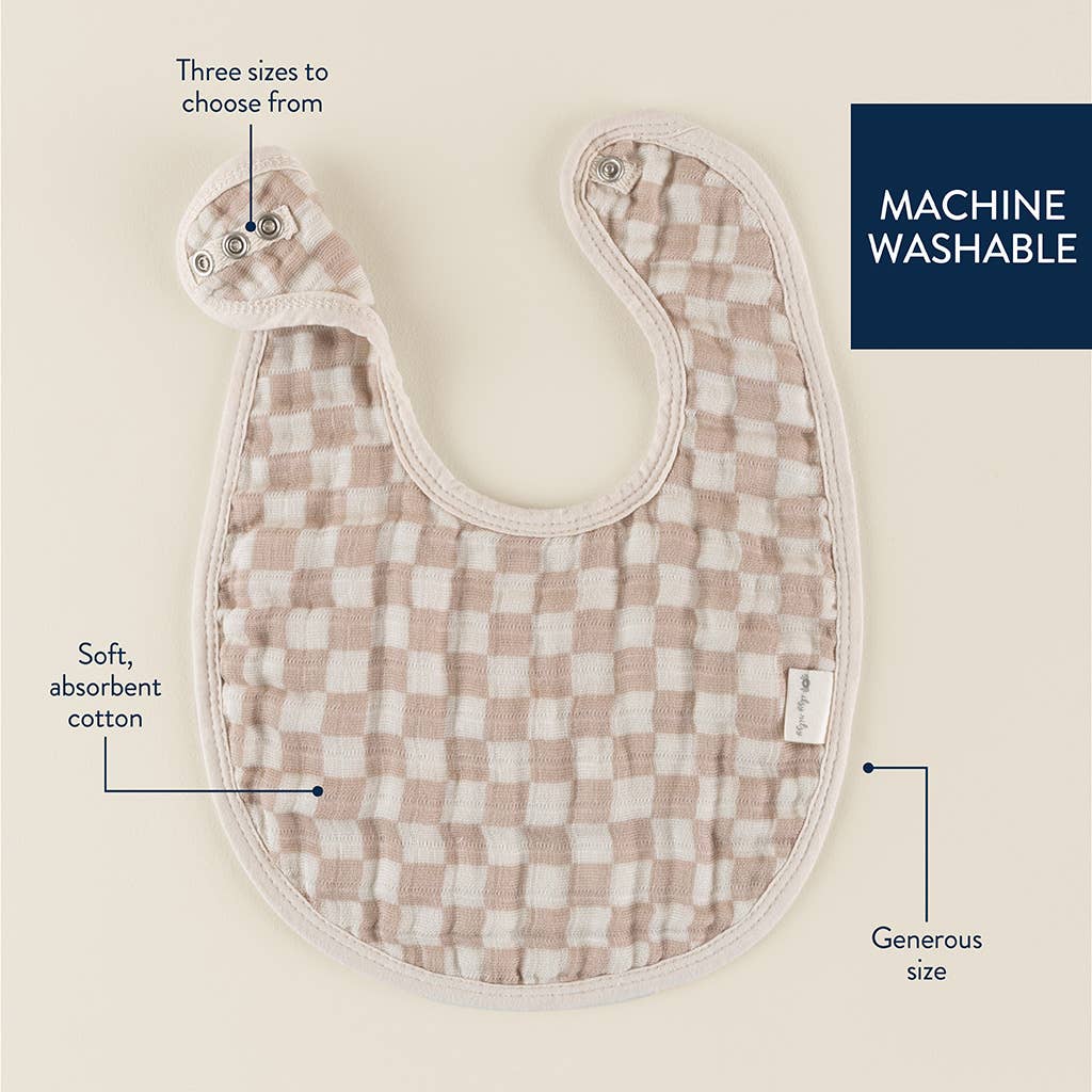 Taupe Checker Itzy Bibs™