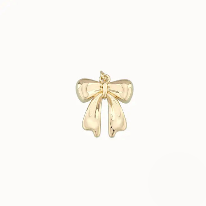 Southern Belle Bow Charm - 14k Gold Plated Brass