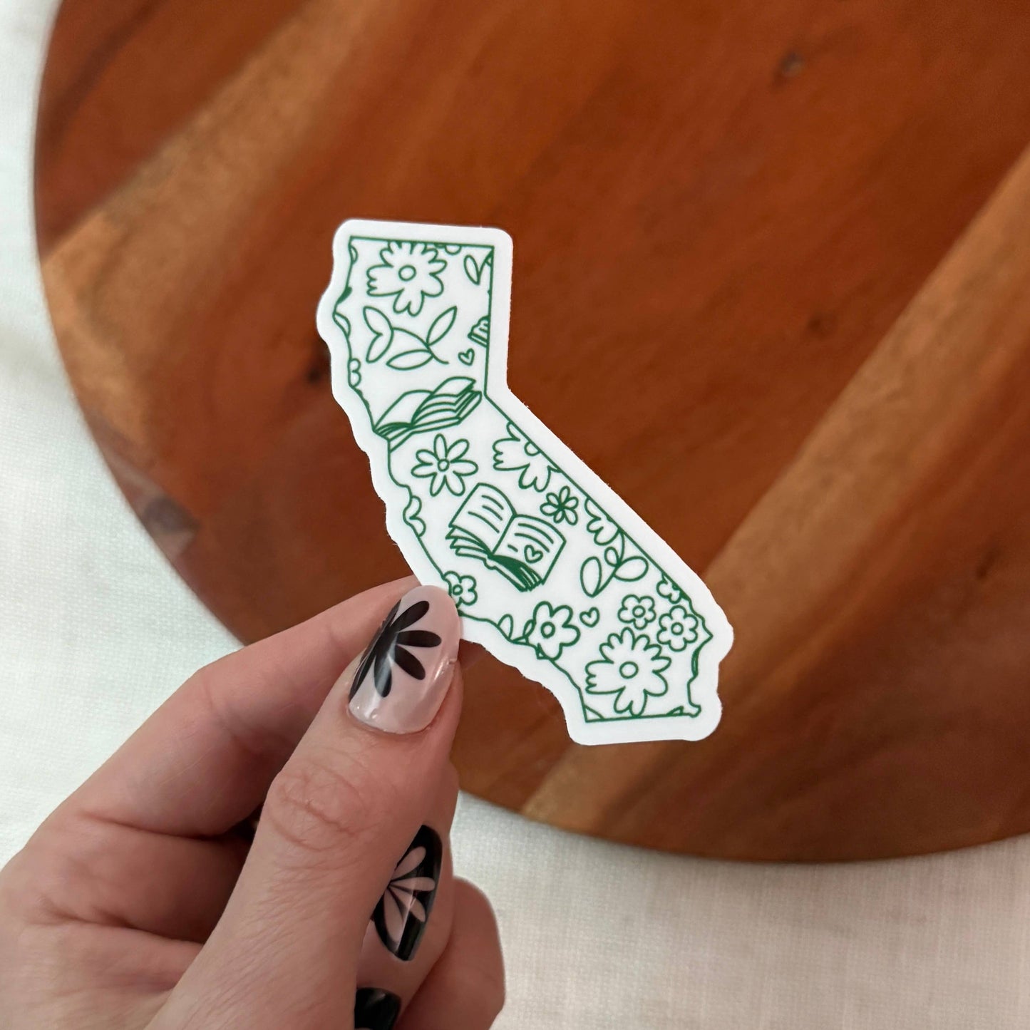 California Bookish Pattern Sticker
