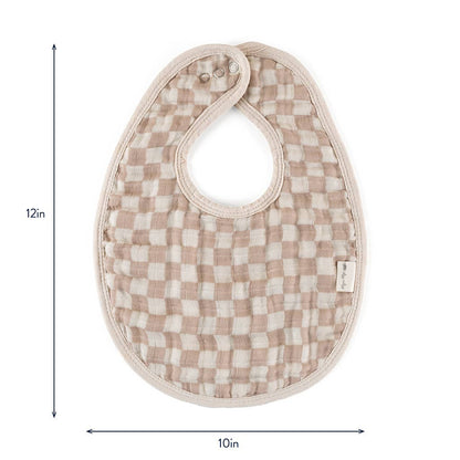 Taupe Checker Itzy Bibs™