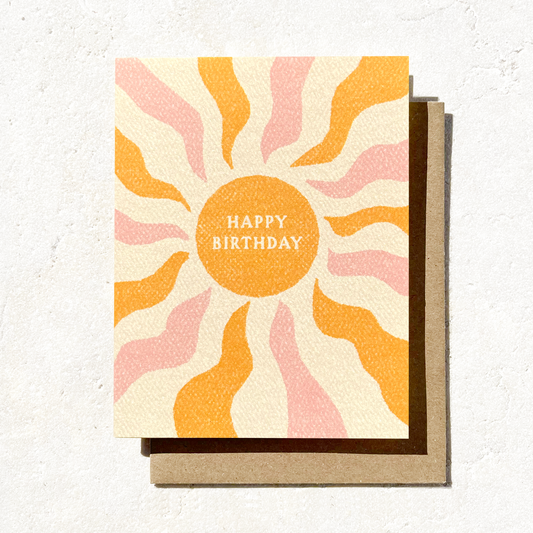 Happy Birthday - Boho Sun Birthday Card