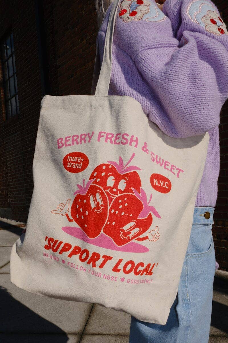 Berry Fresh + Sweet Canvas Tote Bag