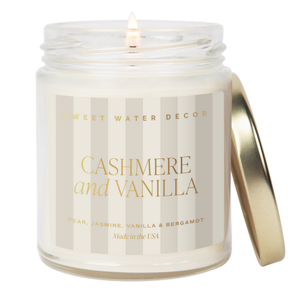 Cashmere and Vanilla 9 oz Soy Candle