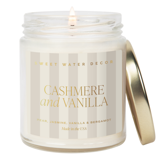 Cashmere and Vanilla 9 oz Soy Candle