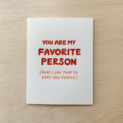Favorite Person Greeting Card