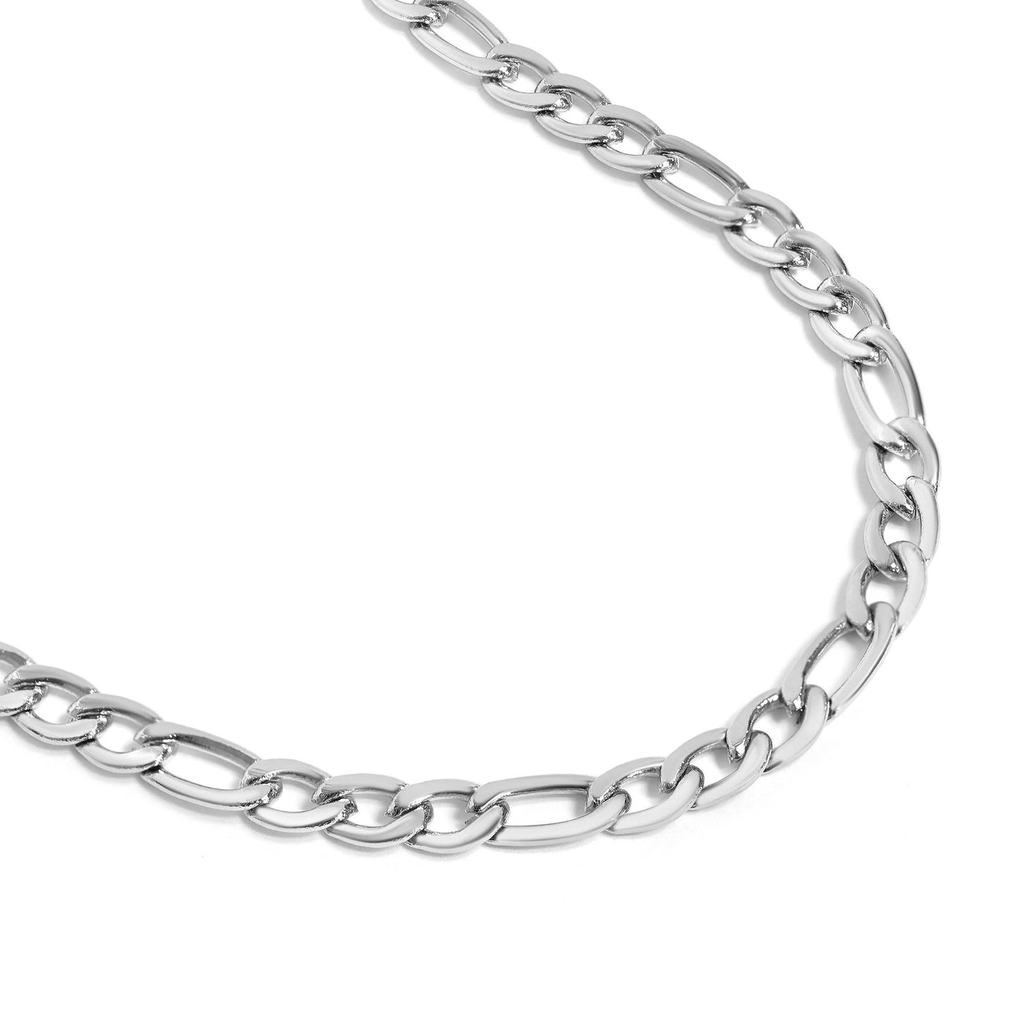 Stainless Steel Figaro Chain Necklace